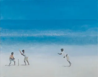 Cricket on the beach, 2012 (akryl på duk)